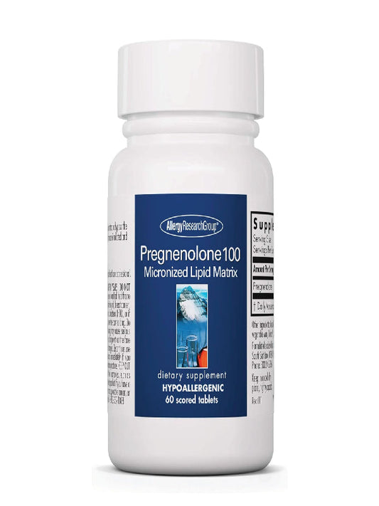 Allergy Research Group Pregnenolone Supplement - Progesterone Supplements 50mg, Hormone & Stress Support, Made from Non-GMO Wild Yam, Micronized Lipid Matrix, Plant-Sourced, Scored Tablets - 60 Count Nirvana Guru