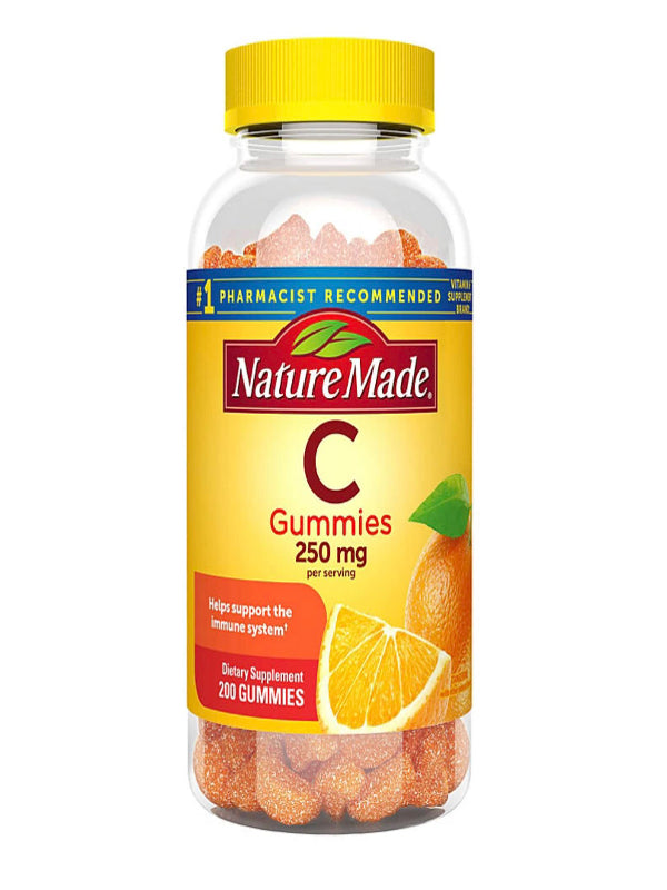 Nature Made Vitamin C 250 mg per serving, Dietary Supplement for Immune Support, 150 Gummies, 75 Day Supply - Nirvana Guru