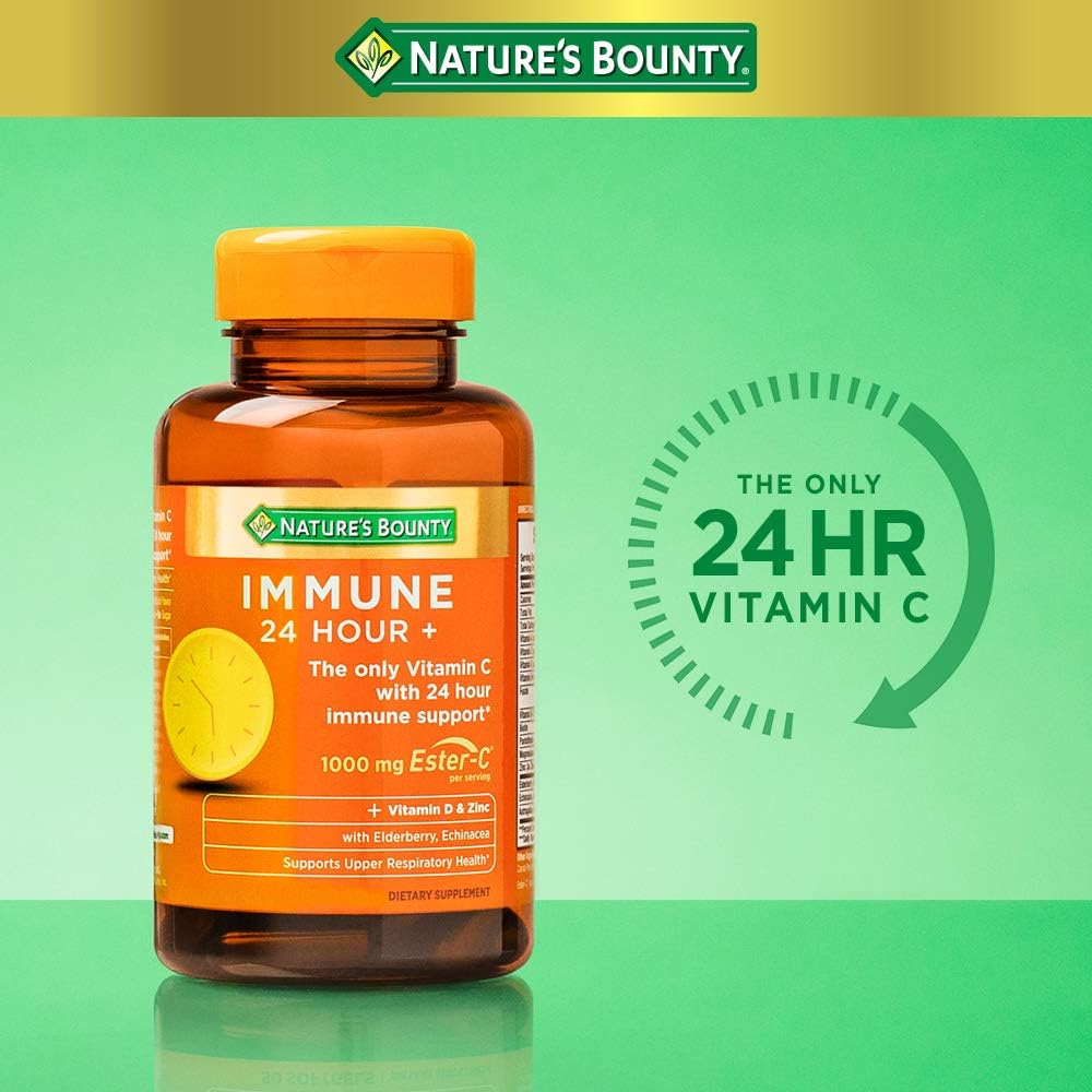 Nature's Bounty Immune 24 Hour +, The only Vitamin C with 24 Hour Immune Support from Ester C, Rapid Release Softgels, 50 Count Nirvana Guru