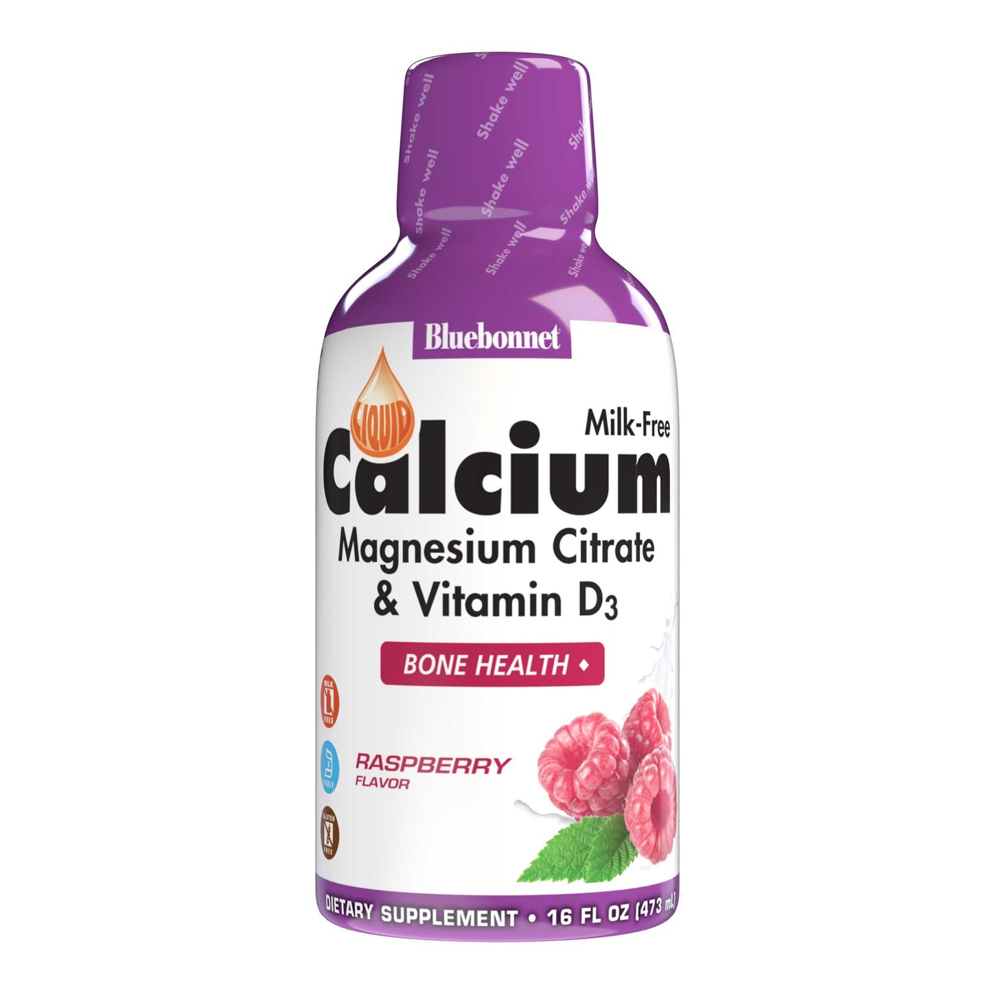 Bluebonnet Nutrition Liquid Calcium Citrate, Magnesium, Vitamin D3, Bone Health, Gluten Free, Soy Free, Milk Free, Kosher, 16 fl oz, 32 Servings, Mixed Berry Flavor Nirvana Guru