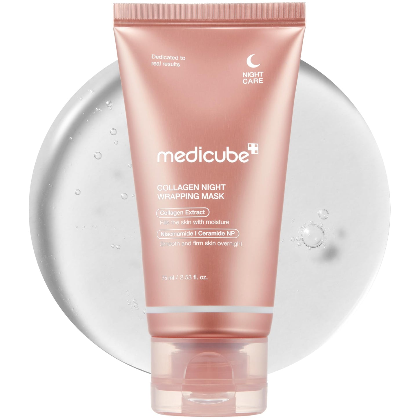 medicube PDRN Caffeine Overnight Wrapping Peel Off Facial Mask | Firming, Depuffing & Hydration | Salmon DNA + Caffeine + Collagen For Refined, Glass Skin & Face Contour Support | Korean Skin Care Nirvana Guru