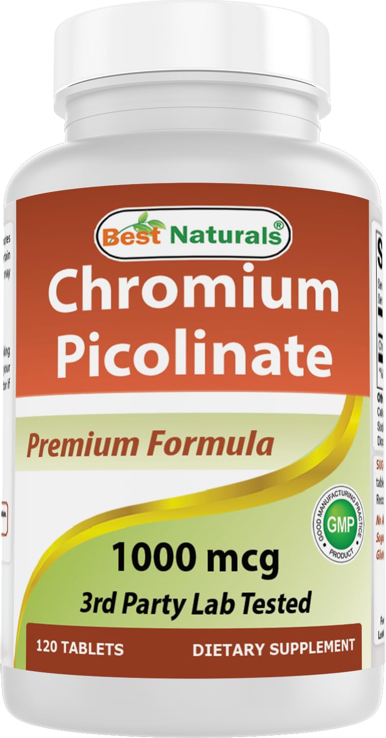 Best Naturals Chromium Picolinate 1000 mcg 120 Tablets Nirvana Guru