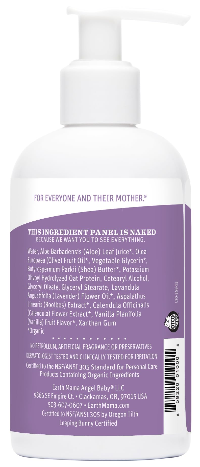 Earth Mama Calming Lavender Baby Lotion for Dry Skin, Calendula Cream for Newborn Skin Care, Organic Moisturizer for Children with Aloe Juice, Rooibos, & Shea Butter, Lavender Lotion, 8 Fl Oz Nirvana Guru