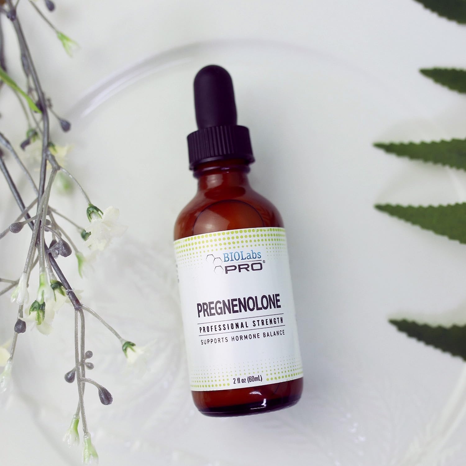 BIOLABS PRO Pregnenolone, Natural Bio-Identical Pregnenolone Oil, Supports Hormone Balance, 2oz Bottle - Six Month Supply Nirvana Guru