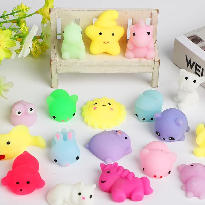 80pcs Mochi Squishy Toys, Mini Kawaii Squishy Fidget Toys Bundles Squishies Party Favors for Kids Gift for Easter Basket Stuffers Egg Fillers Birthday Classroom Prize Pinata Christmas Stocking nirvanaguru