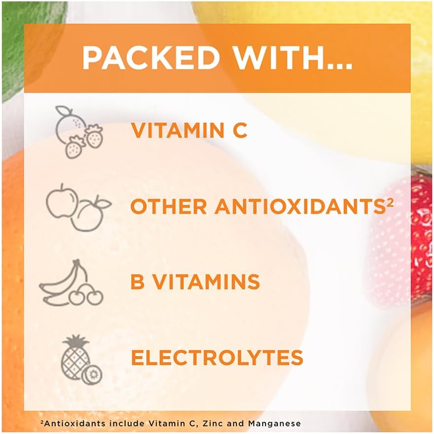 Emergen-C 1000mg Vitamin C Powder for Daily Immune Support Caffeine Free Vitamin C Supplements with Zinc and Manganese, B Vitamins and Electrolytes, Super Orange Flavor - 30 Count Nirvana Guru