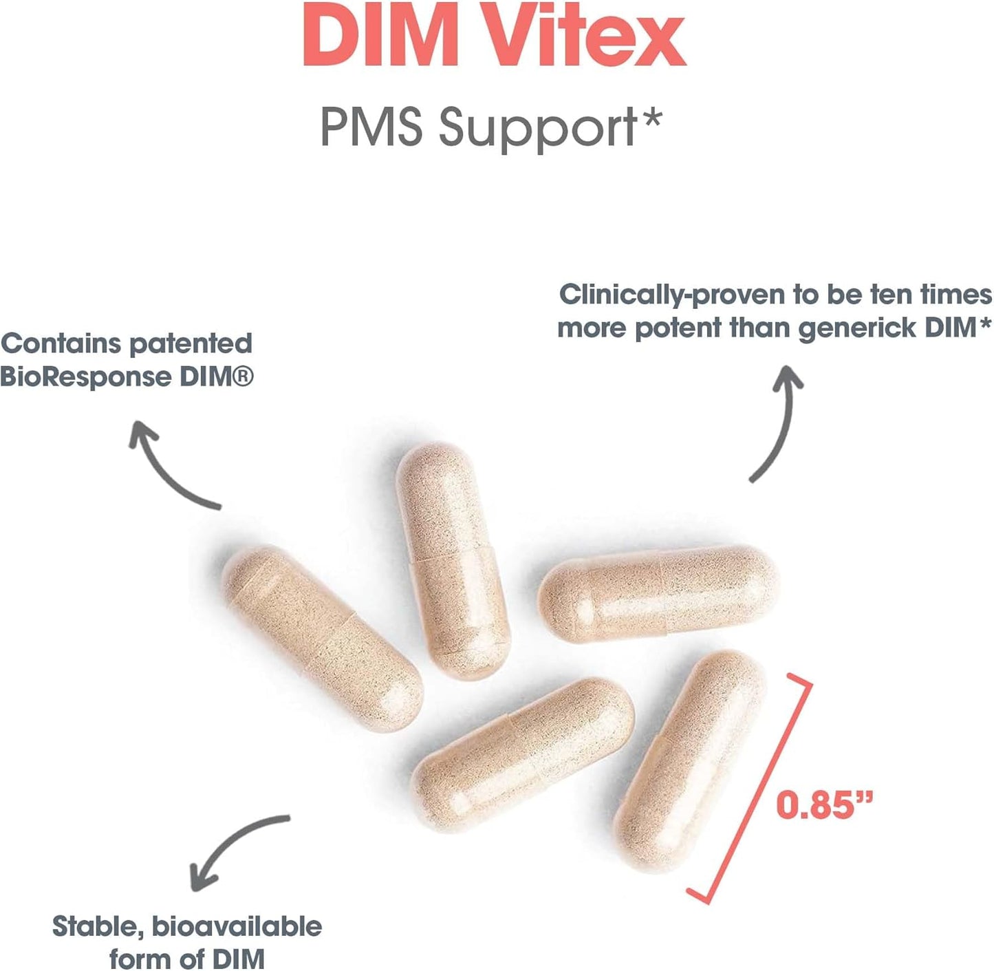 Allergy Research Group DIM Vitex Supplement - Supports Healthy Hormone Balance & Menstrual Cycle, PMS Formula, Vitamin B6, Hypoallergenic, Vegetarian Capsules, Soy-Free - 120 Count Nirvana Guru