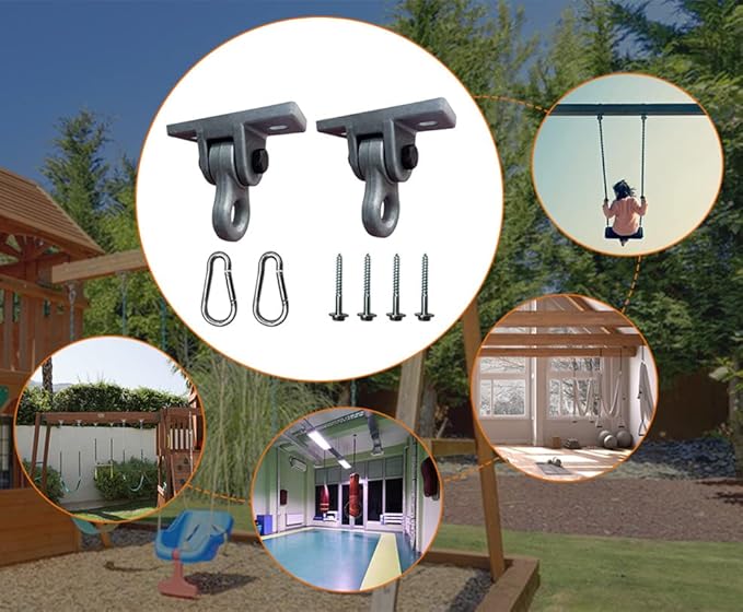 Heavy Duty Black Swing Hangers Screws Bolts Included Over 5000 lb Capacity Playground Porch Yoga Seat Trapeze Wooden Sets Indoor Outdoor 2 Pack Nirvana Guru