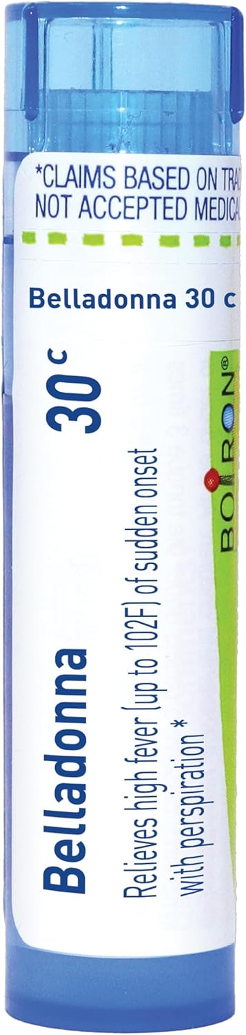 Boiron Belladonna 30C Homeopathic Medicine for Fever - 80 Pellets - Nirvana Guru