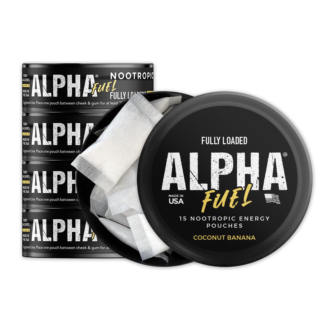 Fully Loaded Alpha Fuel Nootropic Pouches (Wintergreen Fuel) - Nootropic Energy Pouches with Caffeine, Alpha GPC, Tyrosine, Taurine, Guarana and More