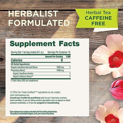 Traditional Medicinals - Organic Hibiscus Herbal Tea (6 Pack) - Supports Heart Health - 96 Tea Bags Total - Nirvana Guru