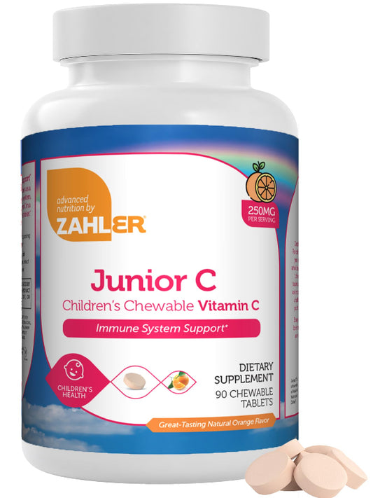 Zahler Junior C Advanced Chewable Vitamin C for Kids - Immune Support Kids Vitamins in Delicious Orange Flavor - Kosher Kids Vitamin C for Immunity - Vitamin C Chewable Antioxidant - (180 Count) - Nirvana Guru