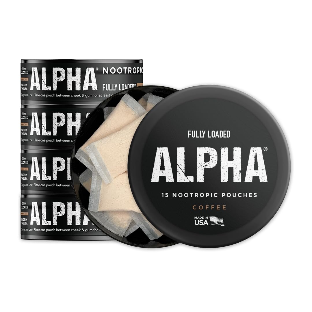 Fully Loaded Alpha Fuel Nootropic Pouches (Wintergreen Fuel) - Nootropic Energy Pouches with Caffeine, Alpha GPC, Tyrosine, Taurine, Guarana and More