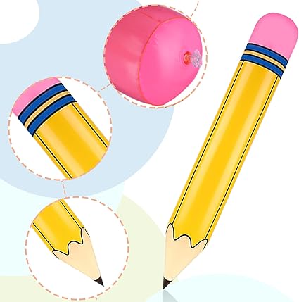 Totelux Large Pencil Balloons 27’’ Inflatable Pencil Back to School Decorations Giant Yellow Crayon Balloons for Classroom Garden Hanging Photo Prop Birthday Party Favor 2PCS nirvanaguru