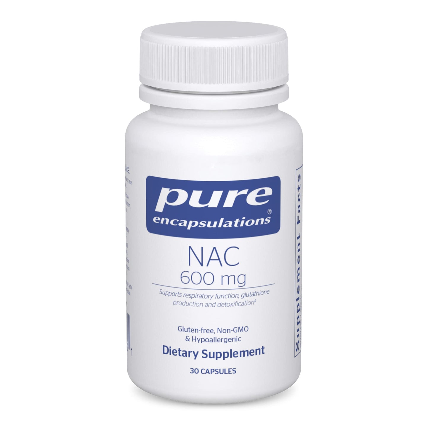 Pure Encapsulations NAC 600 mg - N-Acetyl Cysteine NAC Supplement for Lung Health & Immune Support, Liver Support & Antioxidants* - with Freeform N-Acetyl-L-Cysteine - 90 Capsules Nirvana Guru
