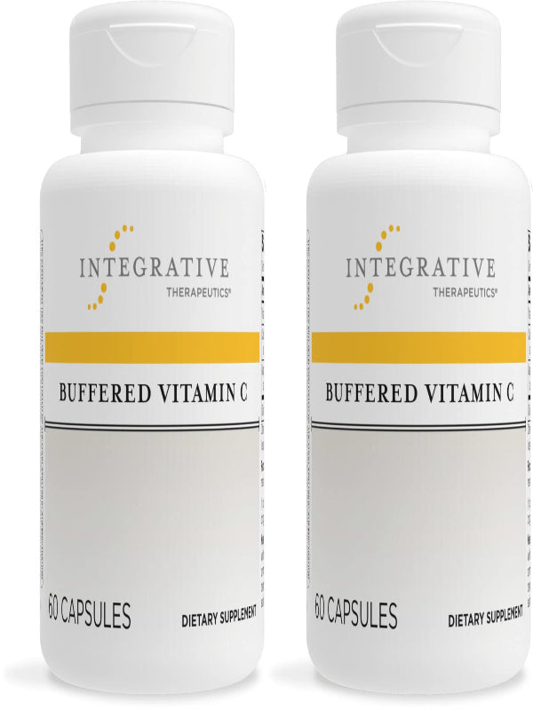 Integrative Therapeutics Buffered Vitamin C Capsules 1,000 mg - Immune Support Supplement* - Antioxidant Support* - Gentle Formula - Gluten Free - 60 Vegan Capsules - Nirvana Guru
