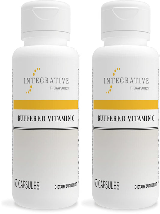 Integrative Therapeutics Buffered Vitamin C Capsules 1,000 mg - Immune Support Supplement* - Antioxidant Support* - Gentle Formula - Gluten Free - 60 Vegan Capsules - Nirvana Guru