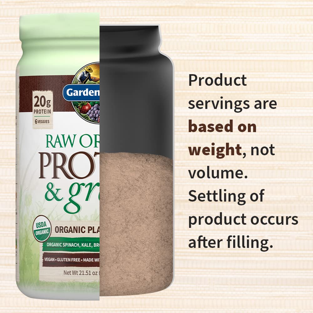 Garden of Life Raw Organic Protein & Greens - Vanilla - Vegan Protein Powder for Women and Men, Plant Protein, Pea Protein, Greens & Probiotics - Dairy Free, Gluten Free Low Carb Shake, 20 Servings - Nirvana Guru