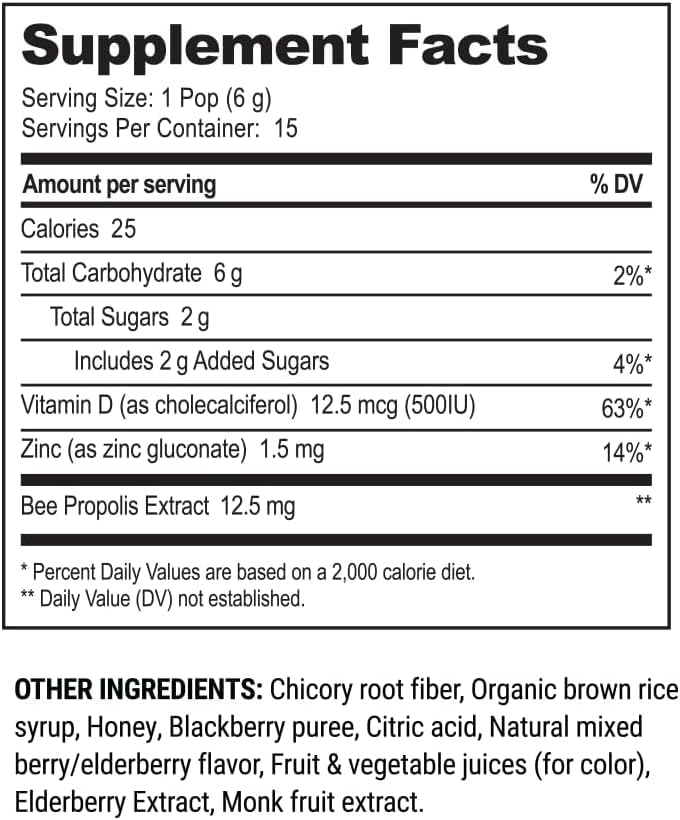 Kids Throat Soothing Lollipops by Beekeeper's Naturals - Doctor Formulated Immune Support, Vitamin D & Honey, Under 2g Sugar, Clean Ingredients,15 ct Nirvana Guru