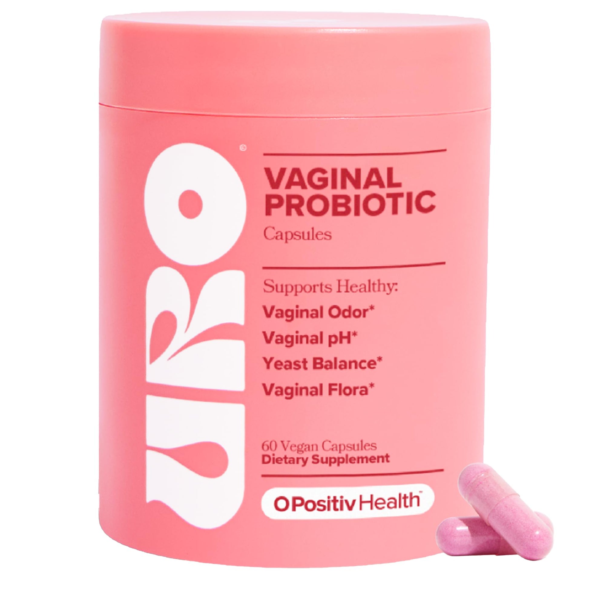 O Positiv URO Vaginal Probiotics for Women pH Balance with Prebiotics & Lactobacillus Probiotic Blend - Vaginal Health Supplement - Promote Healthy Vaginal Odor & Vaginal Flora, 60 Count (Pack of 1) Nirvana Guru