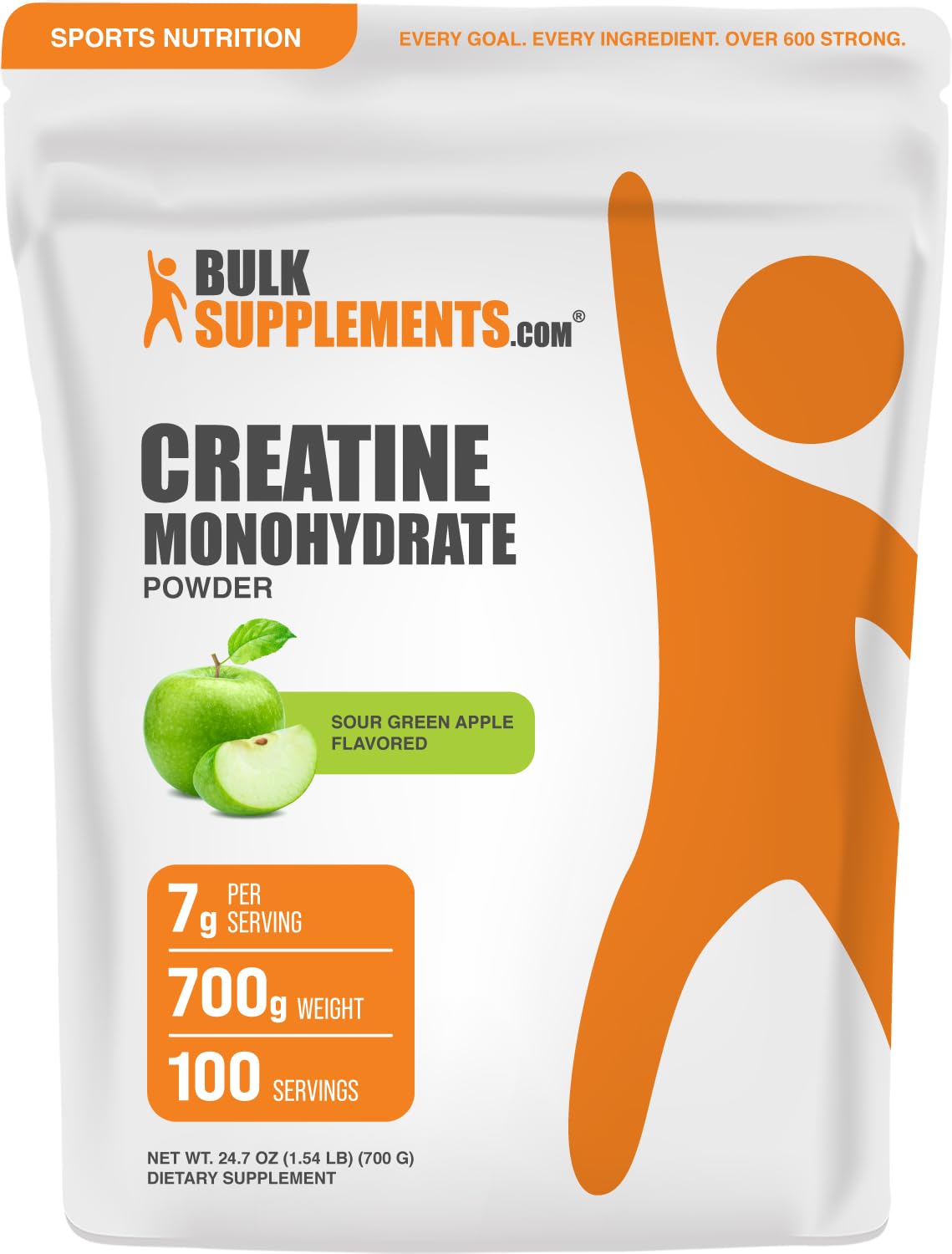 BulkSupplements.com Creatine Monohydrate Powder - Creatine Supplement, Micronized Creatine, Creatine Powder - Unflavored & Gluten Free, 5g (5000mg) per Servings, 500g (1.1 lbs) (Pack of 1)
