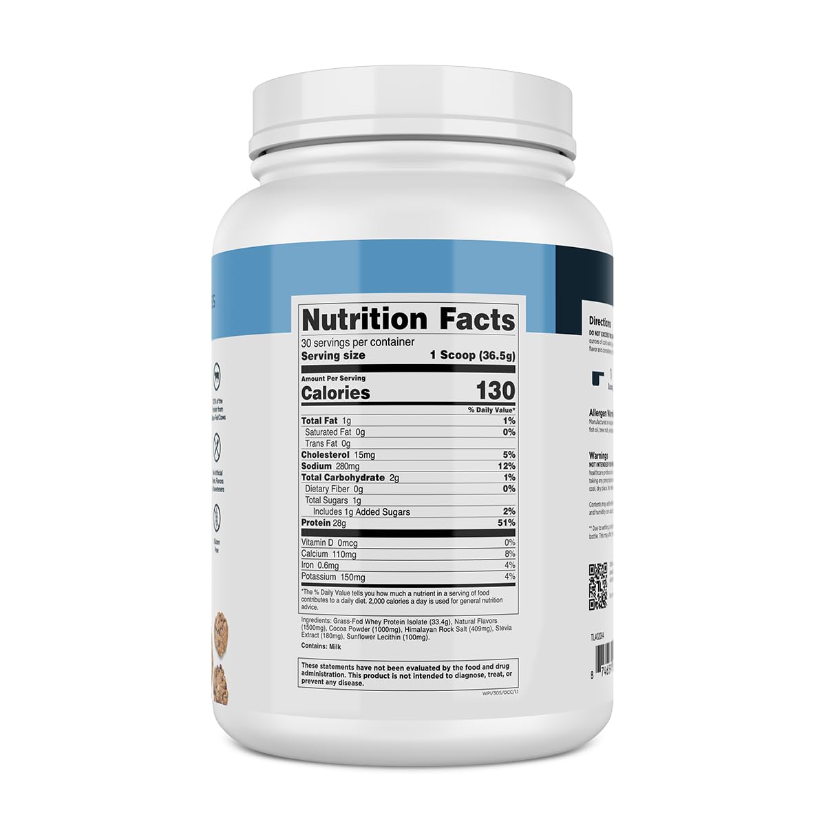 Transparent Labs Grass-Fed Whey Protein Isolate - Naturally Flavored, Gluten Free Whey Protein Powder with 28g of Protein per Serving & 9 Amino Acids - 30 Servings, Milk Chocolate Nirvana Guru