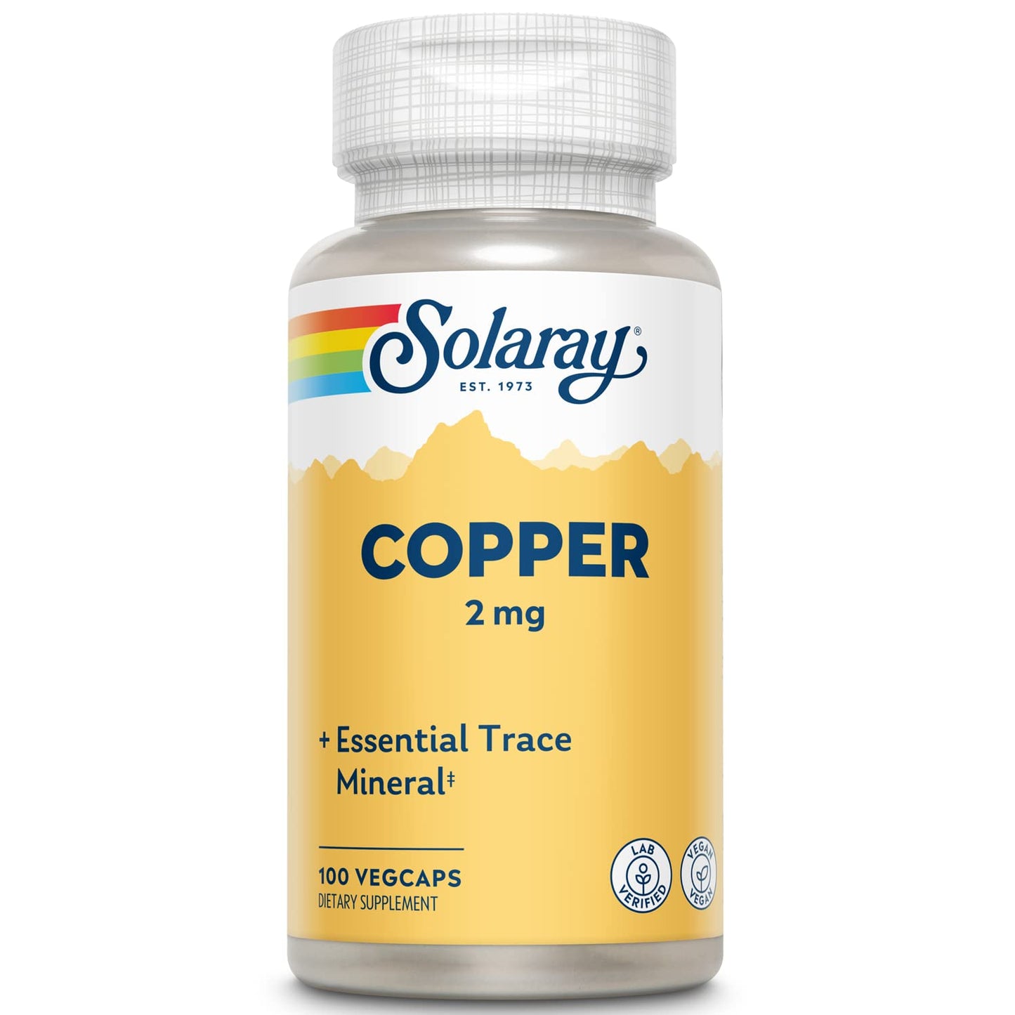 Solaray Copper 2 mg | Healthy Red Blood Cell Formation, Immune and Nerve Function Support | Non-GMO | 100ct Nirvana Guru