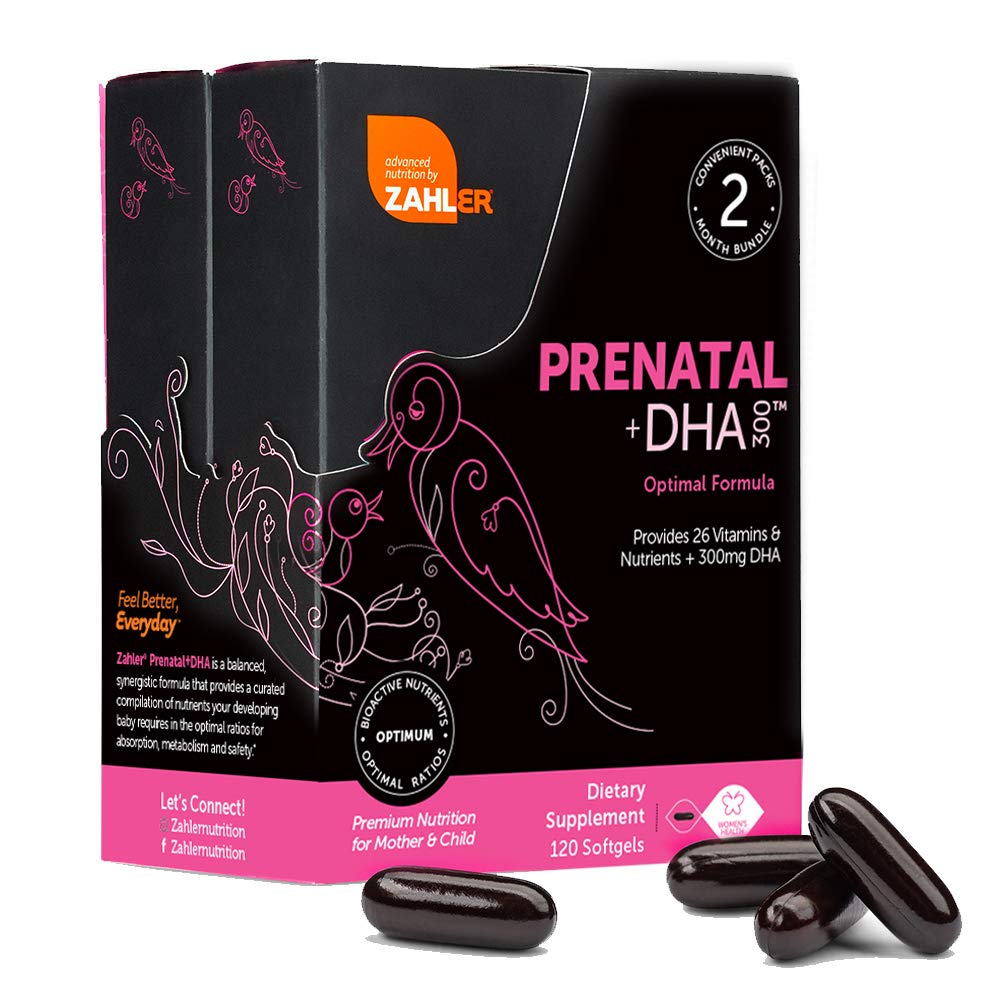 Zahler Prenatal Vitamin with DHA & Folate - DHA Supplements & Prenatal Multivitamin for Mother and Child - Kosher Prenatal DHA Prenatal Vitamins with Iron, Pre Natal Softgels 60 Count - Nirvana Guru