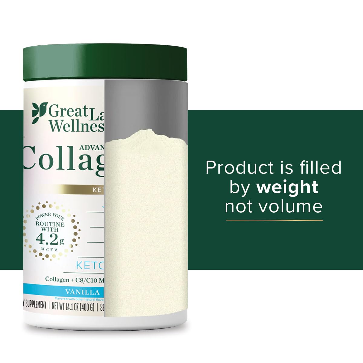 Great Lakes Wellness Collagen Peptides Powder for Skin, Hair, Nails, Joints & Digestion - Unflavored - Quick Dissolve Hydrolyzed, Non-GMO, Keto, Kosher - 16oz