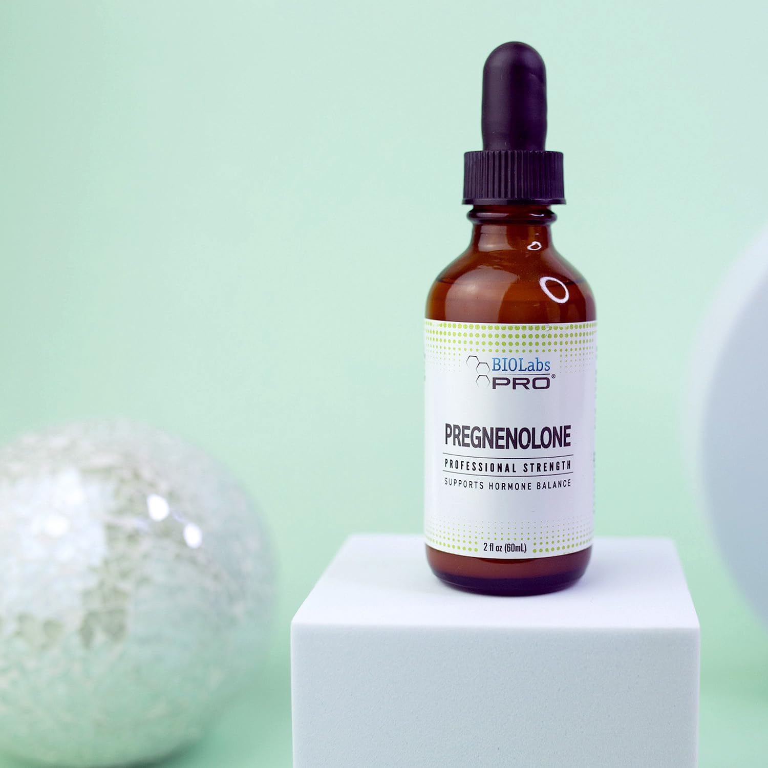 BIOLABS PRO Pregnenolone, Natural Bio-Identical Pregnenolone Oil, Supports Hormone Balance, 2oz Bottle - Six Month Supply Nirvana Guru