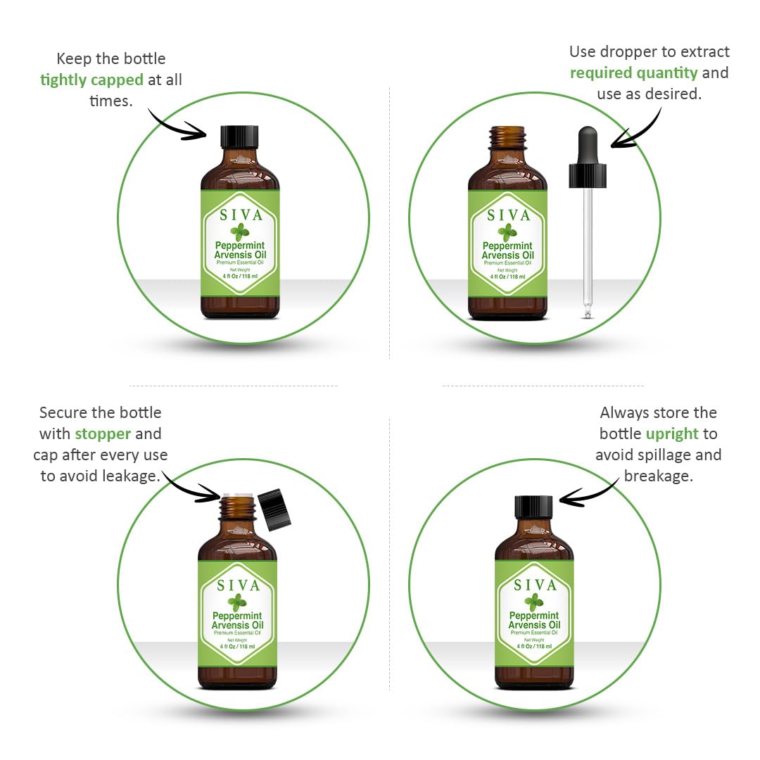 SIVA Lavender Essential Oil - 4 Fl Oz – Natural Lavender Oil - for Diffuser, Face, Skin Care, Aromatherapy, Hair Care, Scalp and Body Massage - with Dropper - Nirvana Guru