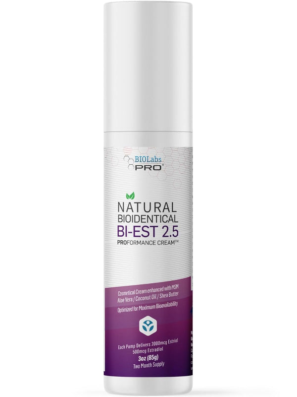 BioLabs PRO Natural Bioidentical Estro 2.5 Cream, Combo for Women Two Month Supply (Unscented-3oz) Nirvana Guru