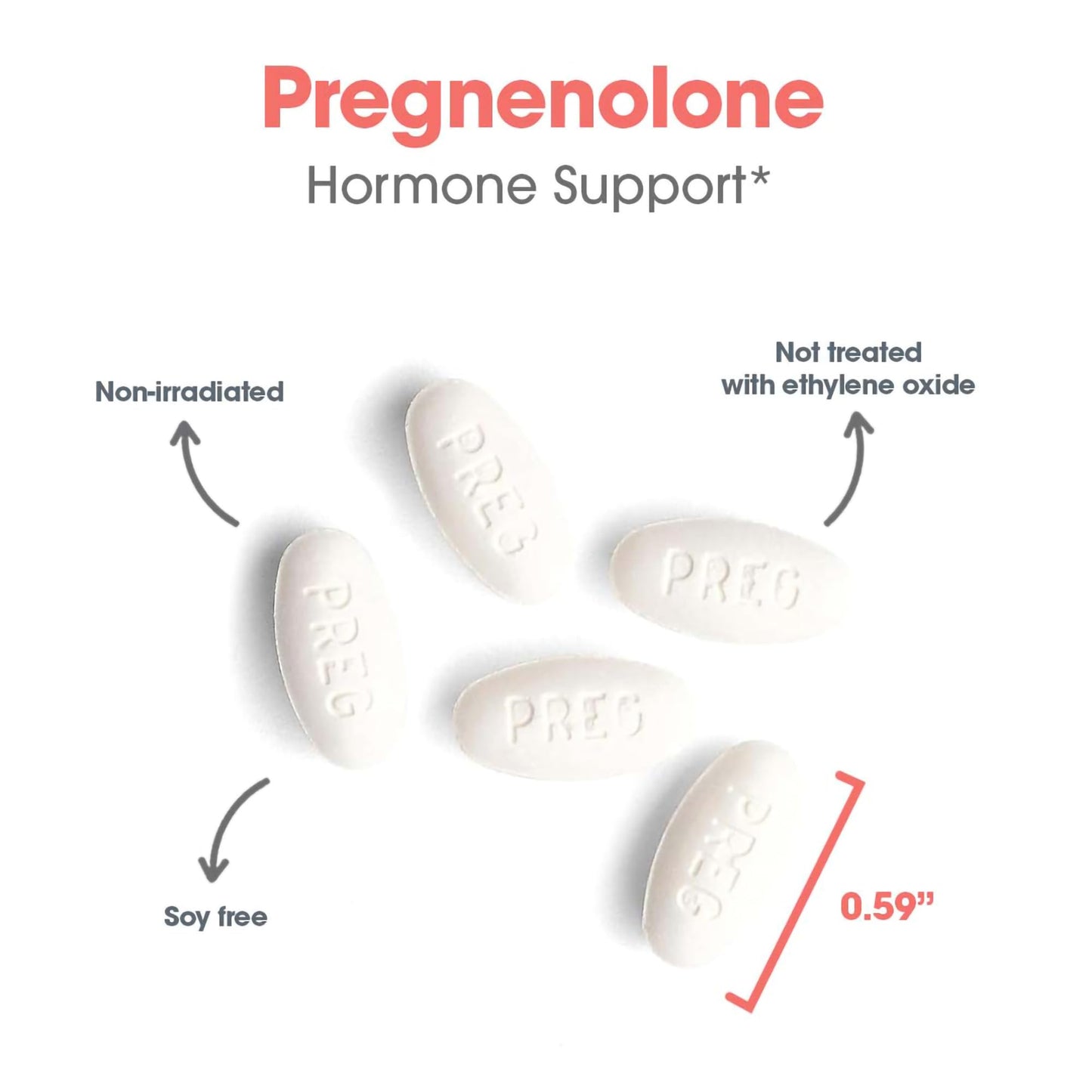 Allergy Research Group Pregnenolone Supplement - Progesterone Supplements 50mg, Hormone & Stress Support, Made from Non-GMO Wild Yam, Micronized Lipid Matrix, Plant-Sourced, Scored Tablets - 60 Count Nirvana Guru