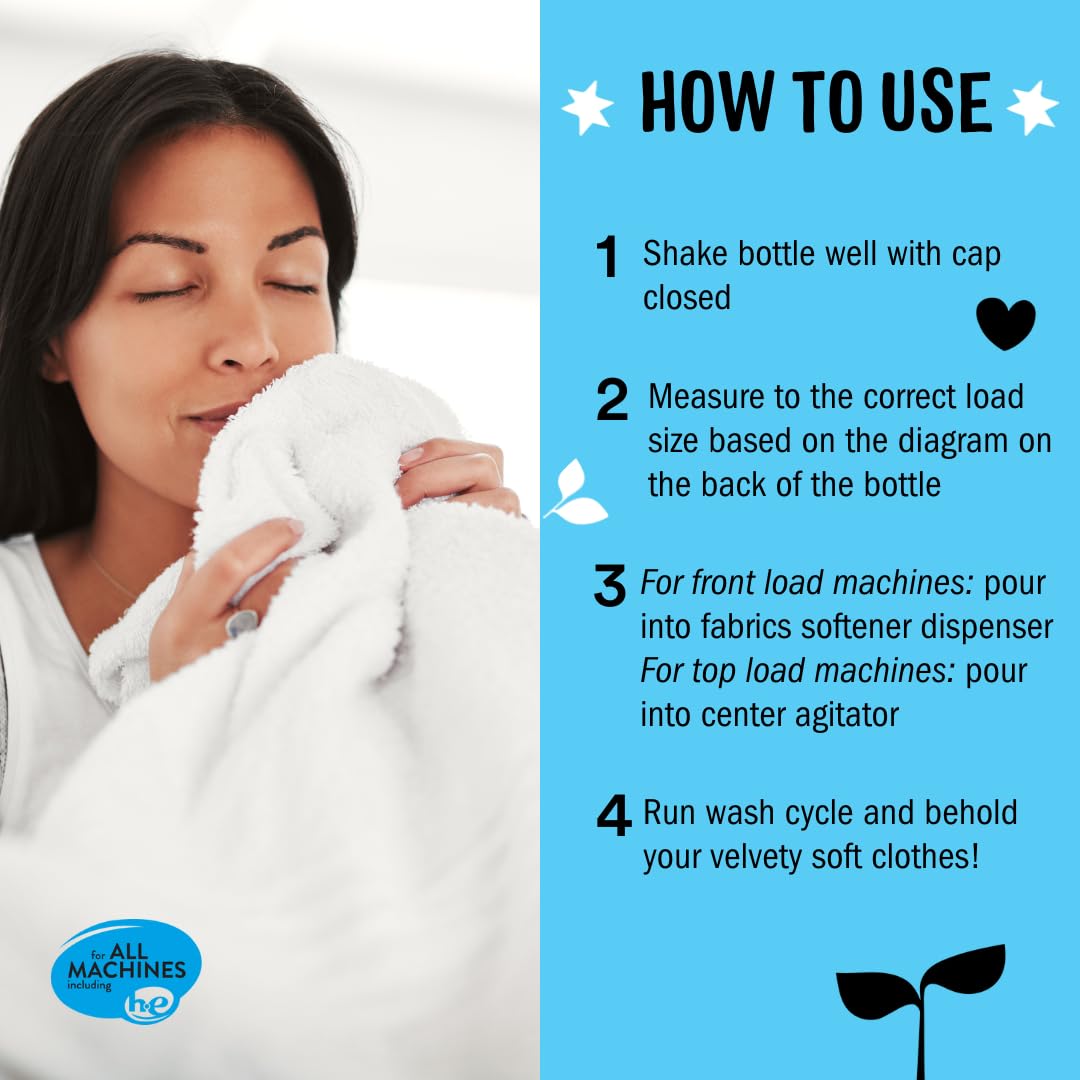 Molly’s Suds Fabric Softener Liquid for Sensitive Skin | Vinegar-Powered, Infused with Essential Oils | Fights Static, Reduces Wrinkles, Deodorizes | Peppermint, 50 Loads Nirvana Guru