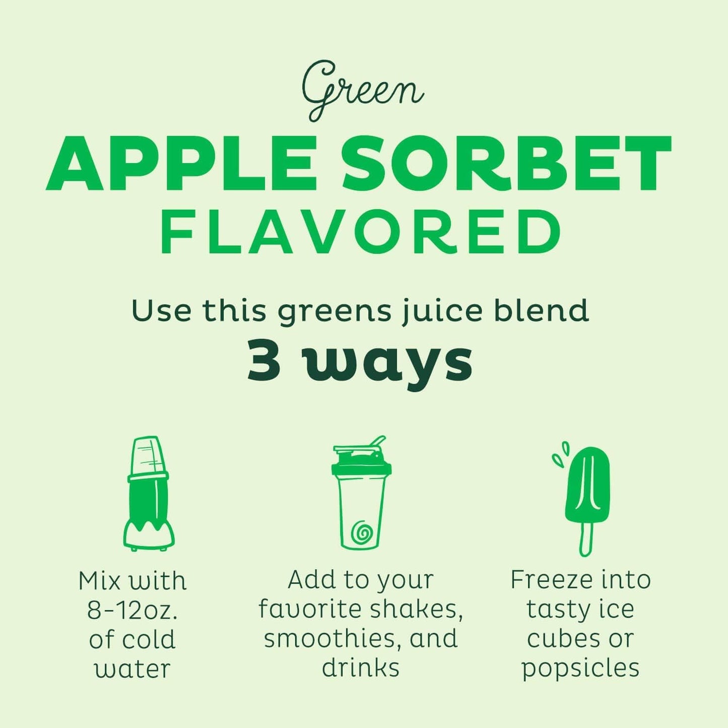 KOS Organic Super Greens Powder Erythritol Free - Plant Based Superfood Blend with Spirulina, Chlorella & Wheatgrass - USDA Certified Organic, Green Juice Smoothie - Apple Flavor - 28 Servings - Nirvana Guru