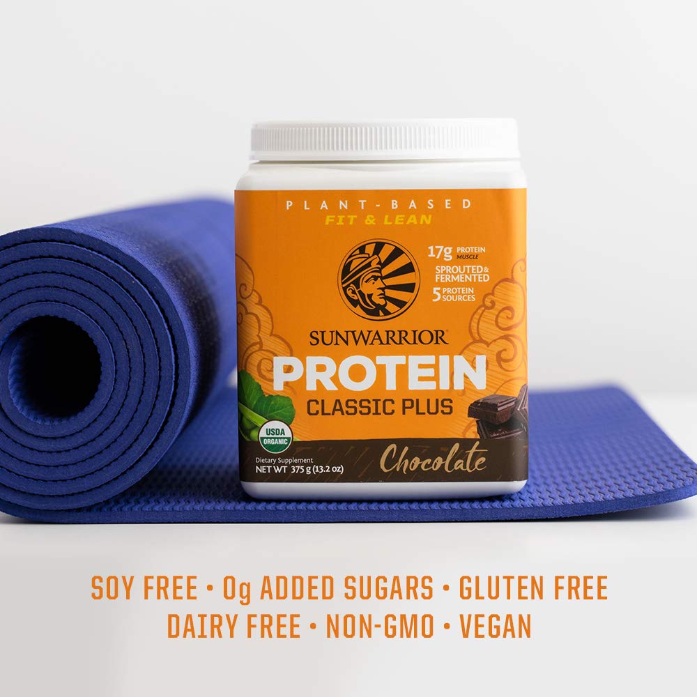 Brown Rice Protein Powder with Bcaa & Amino Acids Raw Rice Protein Shake Gluten Free Low Carb Dairy Free | Plant Based Classic Sprouted Brown Rice Protein Powder Natural 375g by Sunwarrior - Nirvana Guru