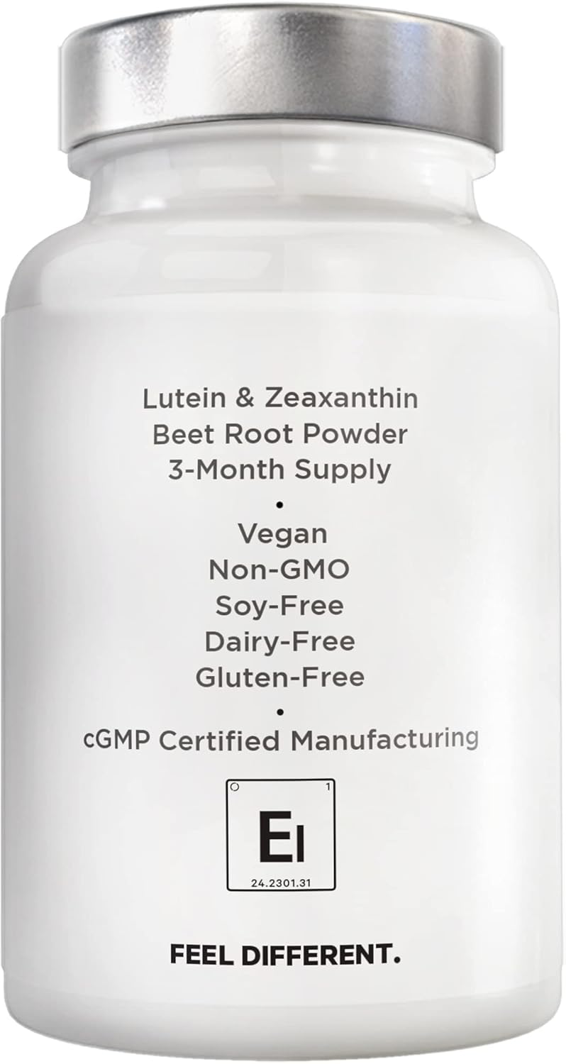 Amen Eyes Lutein Zeaxanthin Supplement - Eyes Vitamins - Lutein and Zeaxanthin from Marigold Extract, Red Beet Root Powder, Black Pepper Fruit Extract - 3-Month Supply Eye Care - Non-GMO - 90 Capsules Nirvana Guru