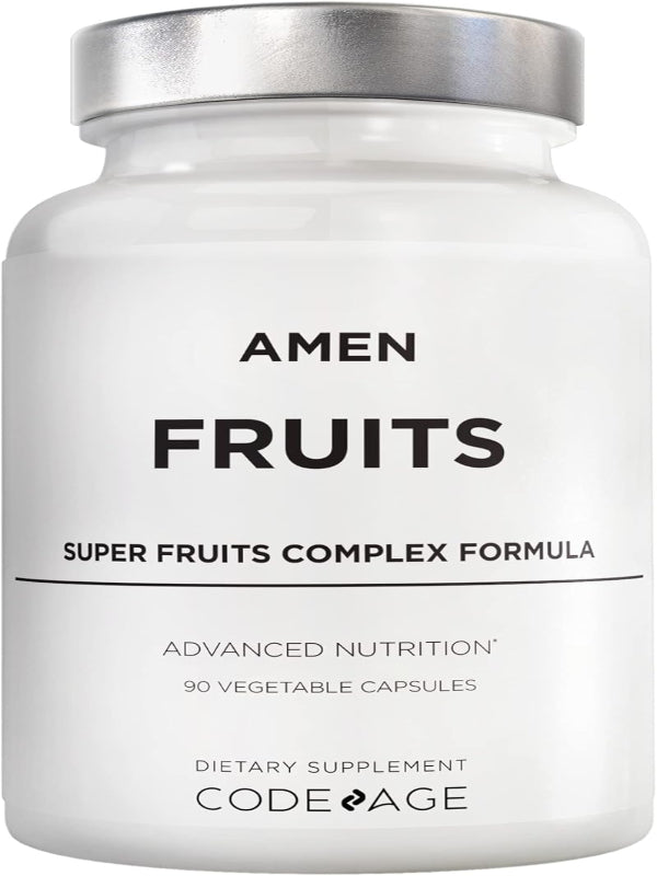 Amen Fruits, Daily Fruits Vitamins Supplements, Over 20 Whole Fruit Extracts - Raw Multivitamin, Berries, Antioxidant Polyphenols Superfood & Flavonoids - Non-GMO - 90 Capsules Nirvana Guru