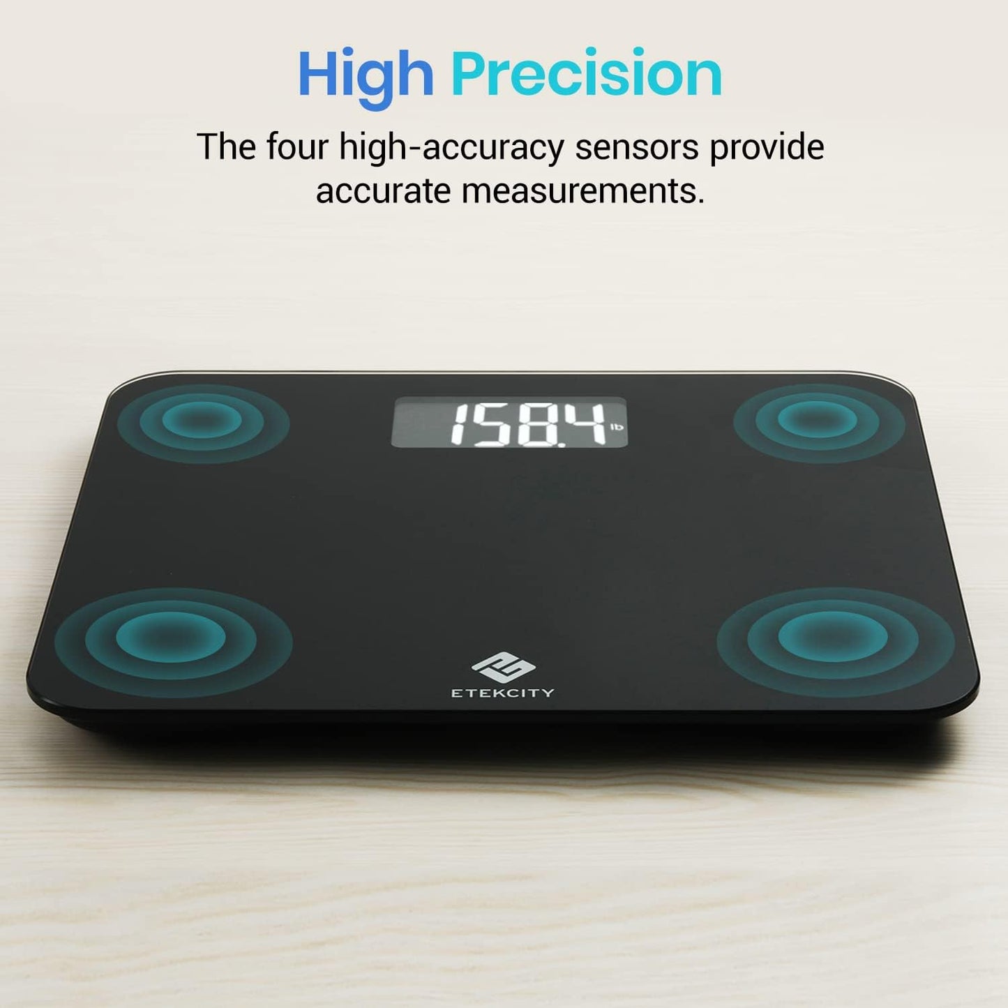 Etekcity Digital Body Weight Bathroom Scale, Large Blue LCD Backlight Display, High Precision Measurements,6mm Tempered Glass, 400 Pounds Nirvana Guru