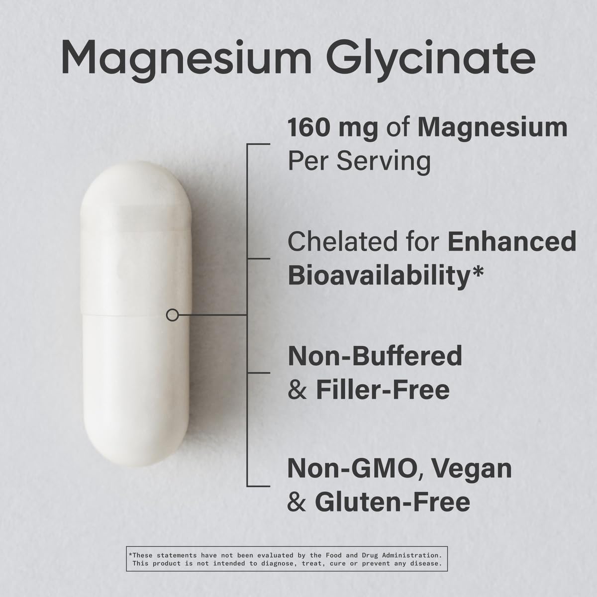 Sports Research® Magnesium Glycinate - Supports Restful Sleep & Enzymatic Processes - 160 mg Chelated Magnesium - Vegan Capsule - 90 Count - Nirvana Guru