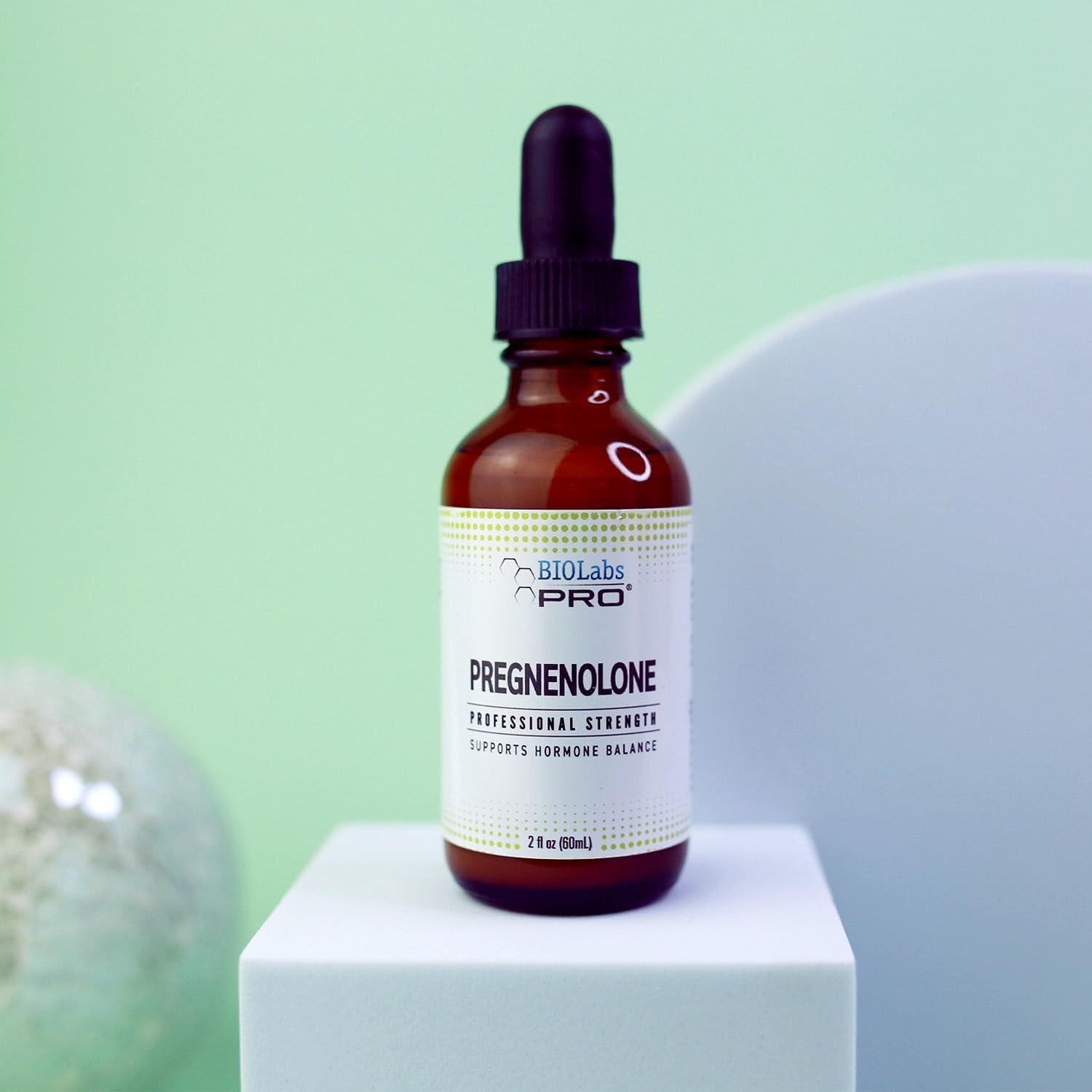 BIOLABS PRO Pregnenolone, Natural Bio-Identical Pregnenolone Oil, Supports Hormone Balance, 2oz Bottle - Six Month Supply Nirvana Guru