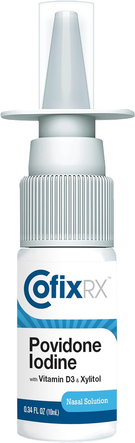 Nasal Cleanse Solution Spray, Povidone Iodine with Vitamin D3 & Xylitol, Cleans Nasopharynx, Cold and Allergy Relief, Laboratory Tested Patented Formula, Fast Acting and Long Lasting Nirvana Guru