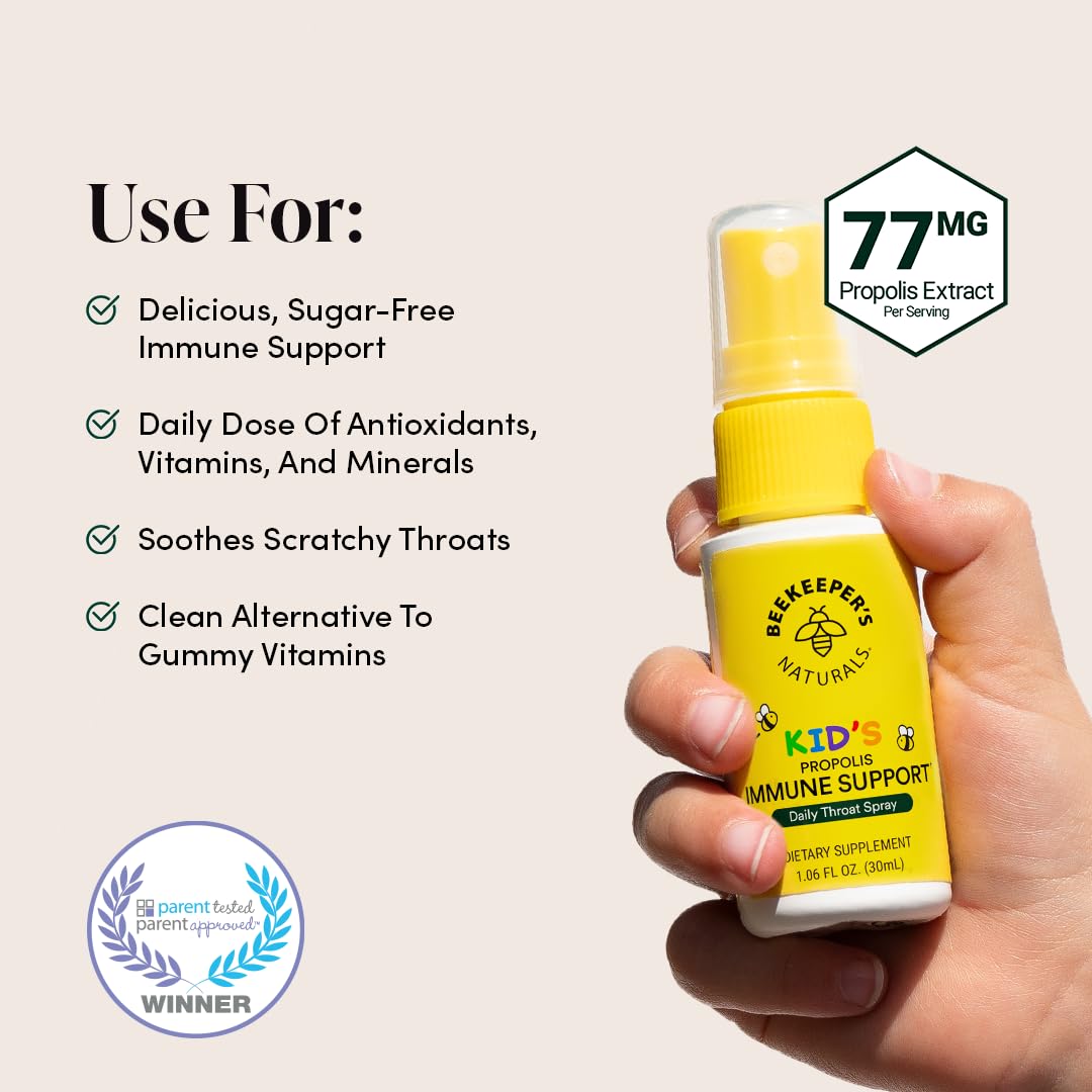 Kids Throat Soothing Lollipops by Beekeeper's Naturals - Doctor Formulated Immune Support, Vitamin D & Honey, Under 2g Sugar, Clean Ingredients,15 ct Nirvana Guru