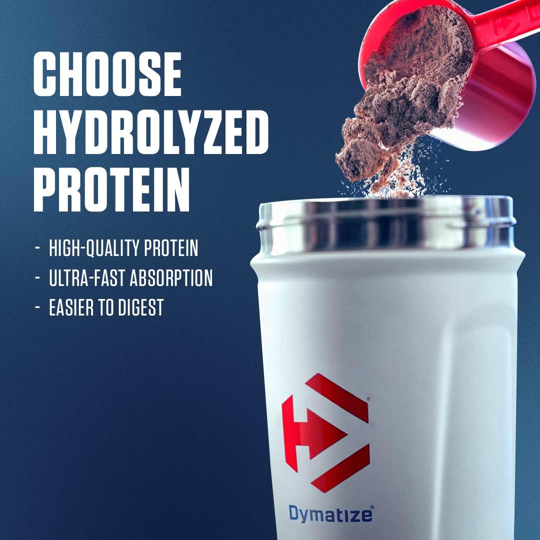 Dymatize ISO100 Whey Protein Powder Isolate, Gourmet Chocolate, 25g of Protein, 20 Servings, 5.5g BCAAs, Less Than 120 Cal., Gluten Free, 1g Fat, 1g Sugar, 2g Carb