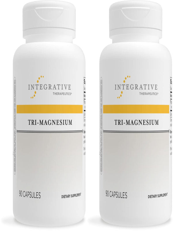 Integrative Therapeutics Tri-Magnesium - Supports Healthy Bones & Teeth* - Supports Cardiovascular & Neurological Function* - Promotes Calm* - 90 Capsules - Nirvana Guru