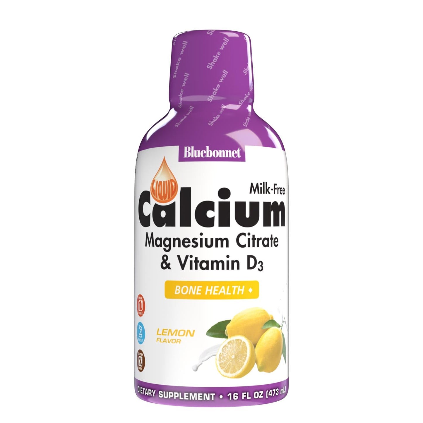 Bluebonnet Nutrition Liquid Calcium Citrate, Magnesium, Vitamin D3, Bone Health, Gluten Free, Soy Free, Milk Free, Kosher, 16 fl oz, 32 Servings, Mixed Berry Flavor Nirvana Guru