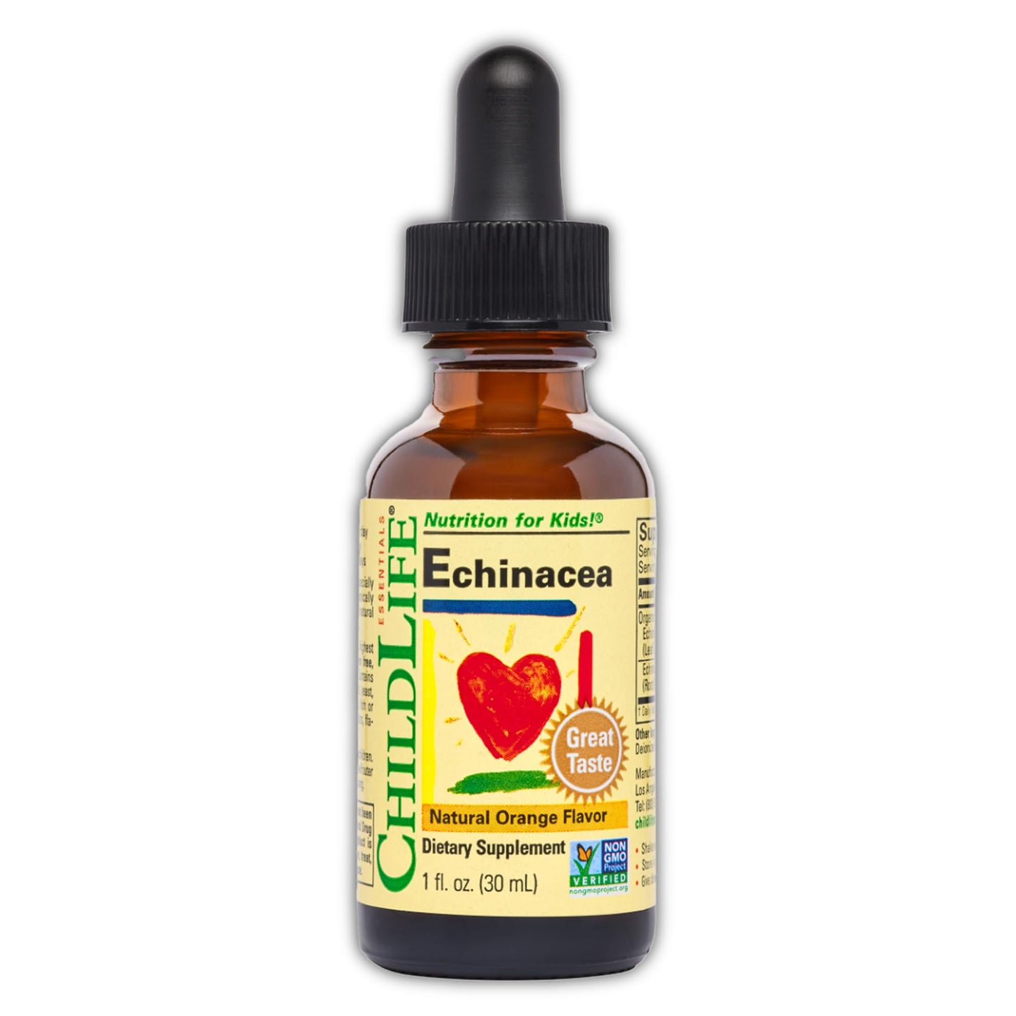 CHILDLIFE ESSENTIALS Echinacea for Kids - Kids Echinacea Drops, Liquid Tincture, Alcohol Free Supplement for Babies, Toddlers, Children - Natural Orange, 1 Fl Oz (Pack of 1) - Nirvana Guru