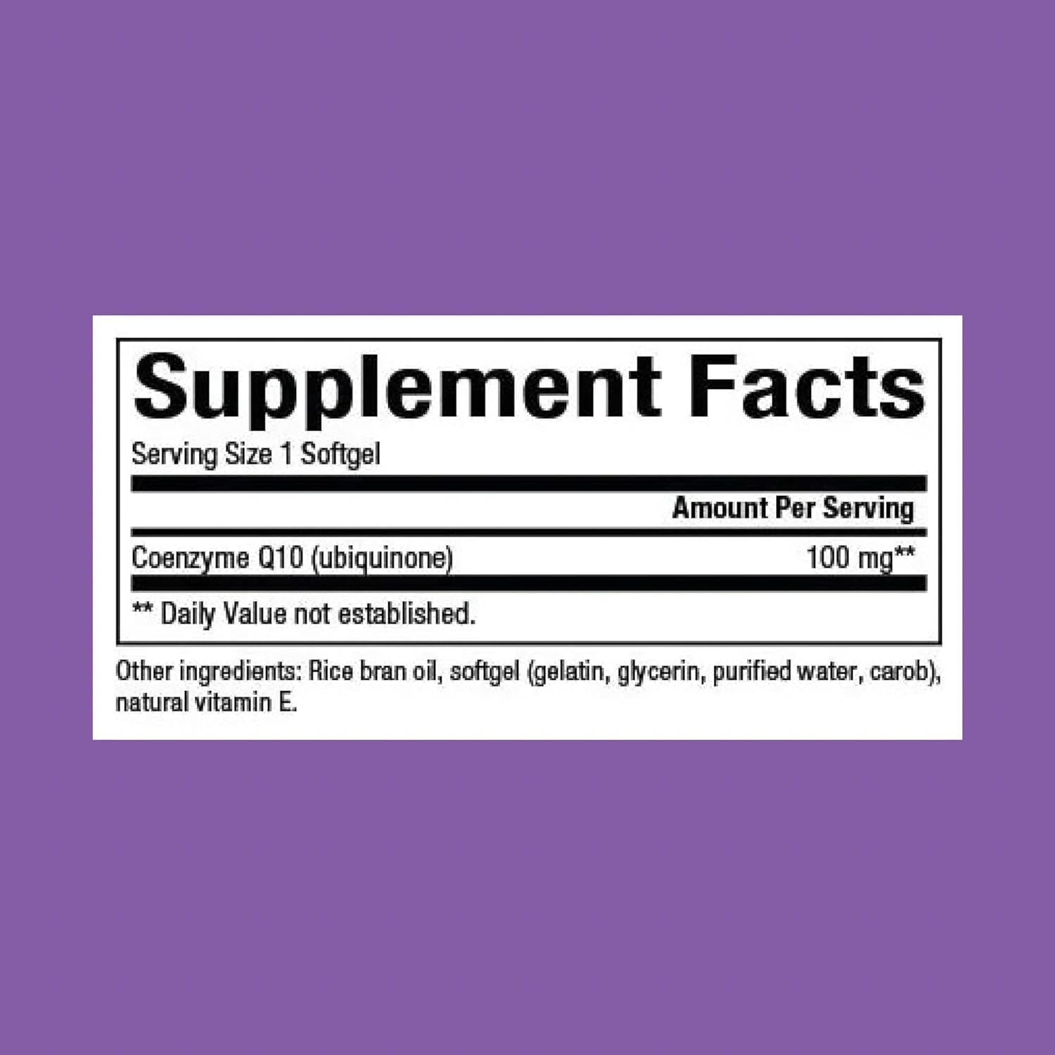 Natural Factors Coenzyme Q10 100 mg, Natural Coenzyme Q10 Supplement for Energy, Heart and Cognitive Support, 120 Softgels - Nirvana Guru