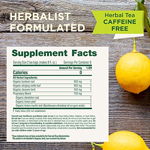 Traditional Medicinals Tea, Organic Everyday Detox Lemon, Supports Healthy Skin & Liver Function, Detox, 16 Tea Bags - Nirvana Guru