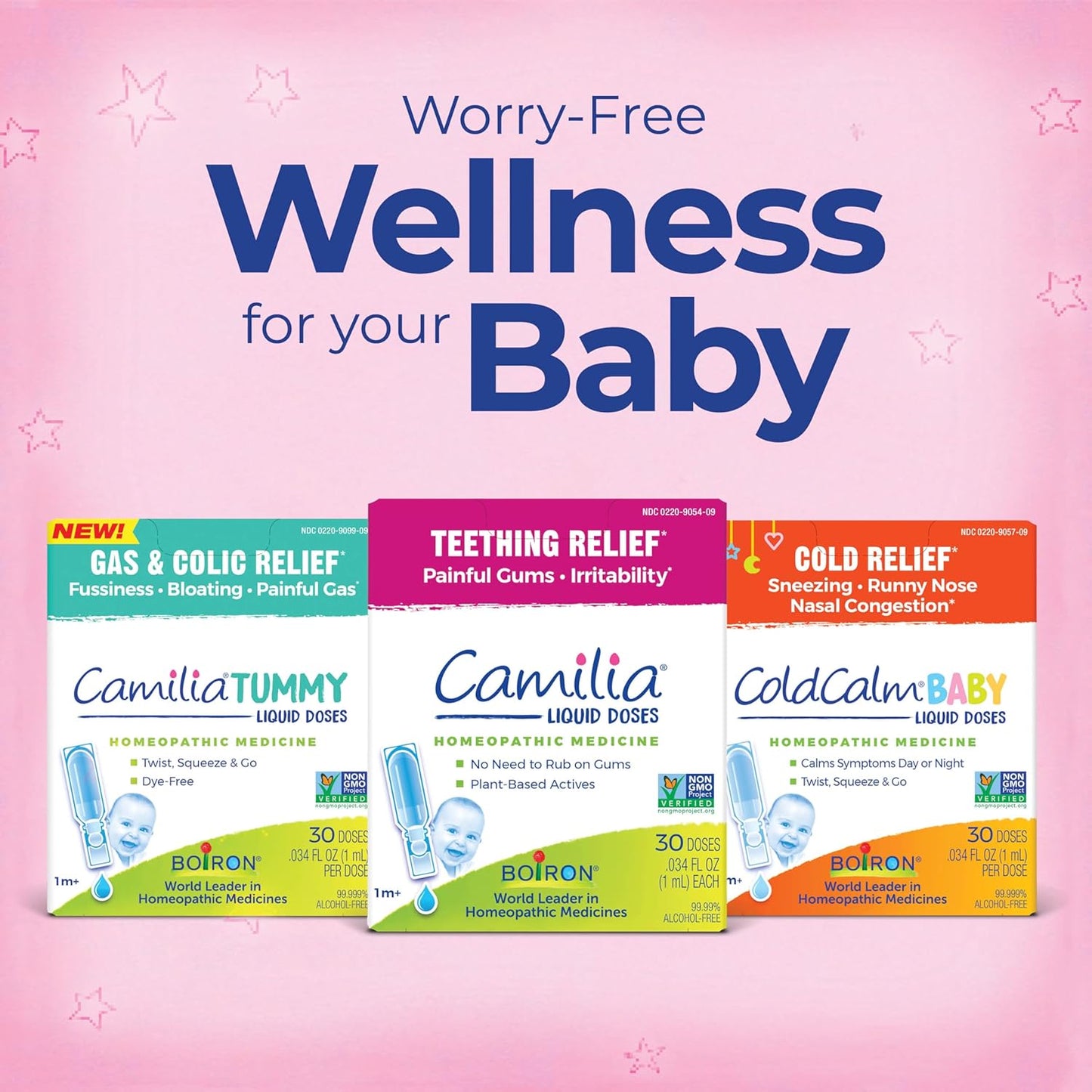 Boiron ColdCalm Baby Single-Use Drops for Relief from Cold Symptoms of Sneezing, Runny Nose, and Nasal Congestion - Sterile and Non-Drowsy Liquid Doses - 30 Count - Nirvana Guru